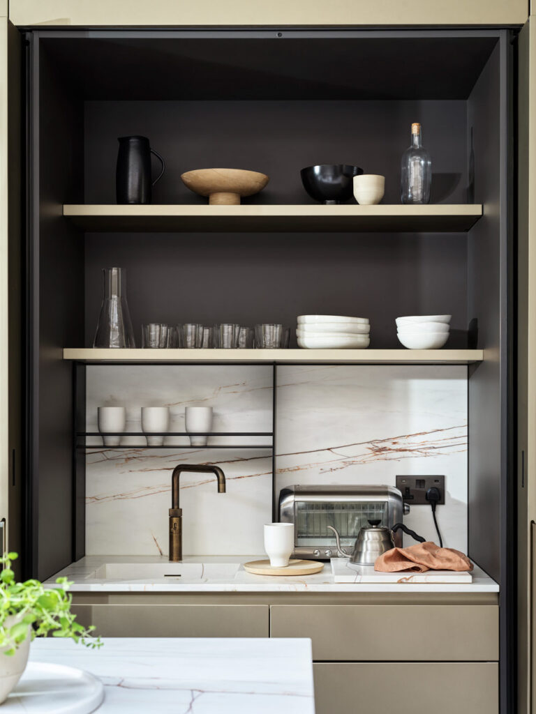 Fontana Arundel Terrace kitchen storage | full height cabinetry | Design as Art | interior architectural design studio